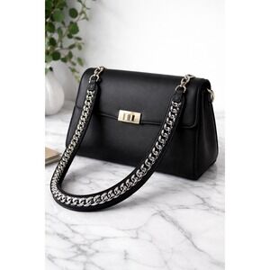 Calvin Klein Black Chain Detail Handbag Strap Replacement